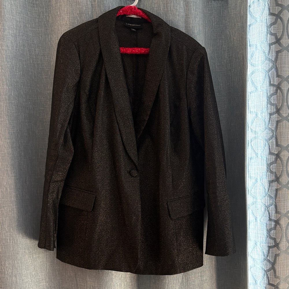 Lane Bryant Shimmering Black Blazer